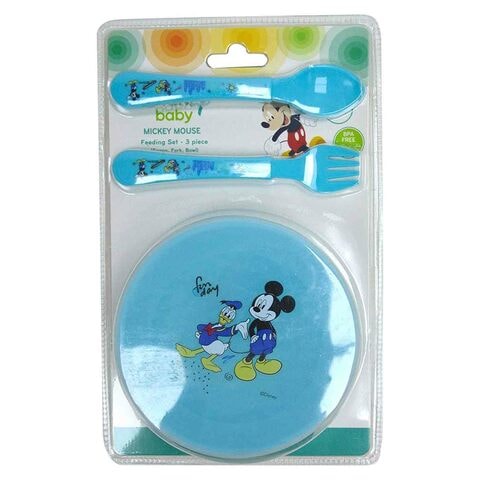 Disney Mickey Mouse Feeding Bowl Set TRHA1711 Blue Pack of 3