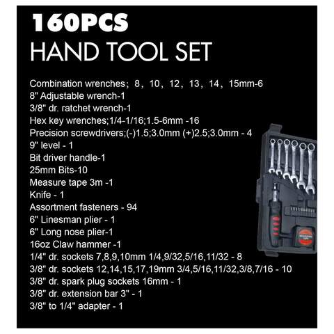 Mega Hand Tool Set KL-07013 160