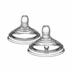 Buy Tommee Tippee Closer To Nature Medium Flow Teats 42212210 Clear Pack of 2 in UAE