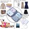 6 Set Travel Storage Bags Multi-functional Clothing Sorting Packages,Travel Packing Pouches, Luggage Organizer Pouch (Blue daisy)