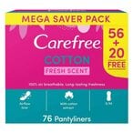 Buy Carefree Fresh Scent Cotton Pantyliners 76 Liners in UAE
