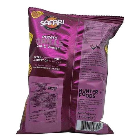 Hunter Foods Safari Salt And Vinegar Potato Grills Chips 60g