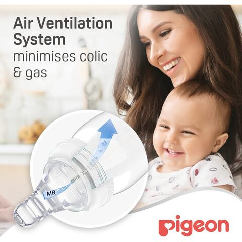Pigeon SofTouch Peristaltic Plus Silicone Teat 01853 Medium Clear