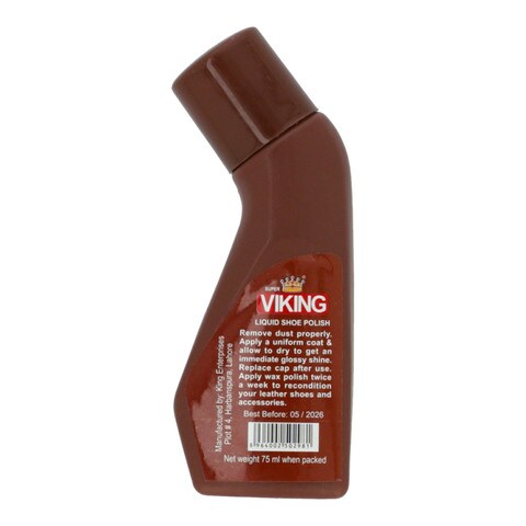 Super Viking Liquid Shoe Polish Brown 75 ml