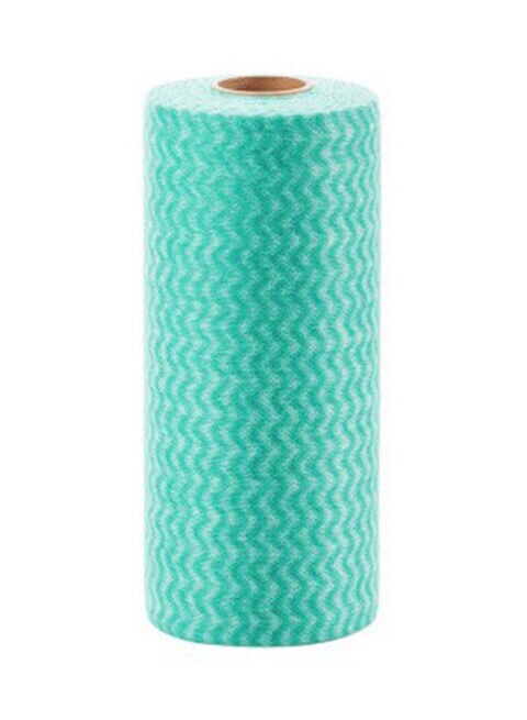 Marrkhor Non-Woven Disposable Wiping Cleaning Cloth Roll, Green