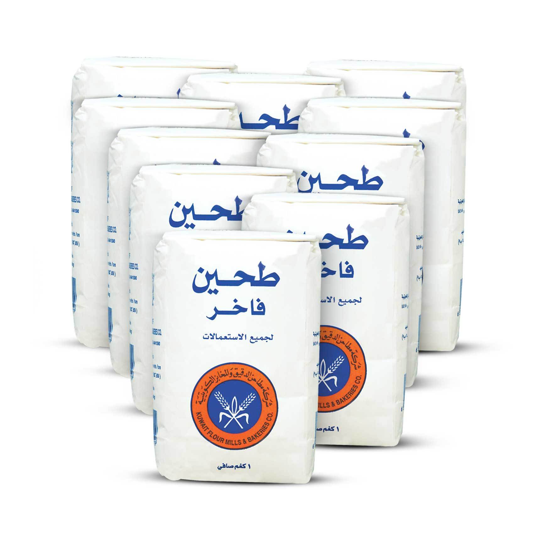 Buy Kuwaity All Purpose White Flour 1 Kg X 10 Online Shop Food Cupboard On Carrefour Saudi Arabia