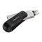 SanDisk iXpand Flash Drive Go With Dual Connector Flash Drive 128GB Black White
