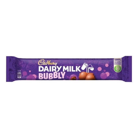 Cadbury Dairy Milk Bubbly Chocolate Bar 28g
