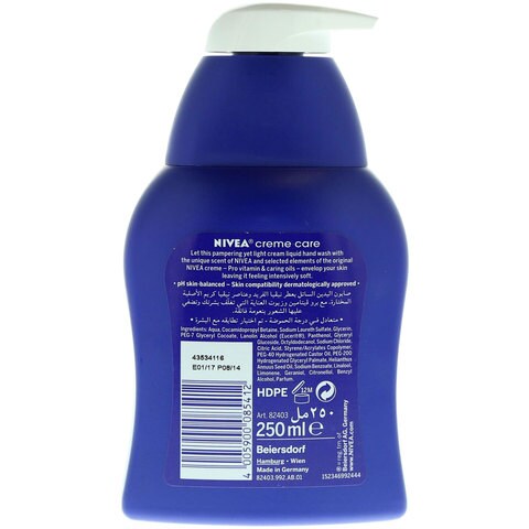Nivea Liquid Hand Wash Creme Care Original Scent of Nivea Creme 250ml