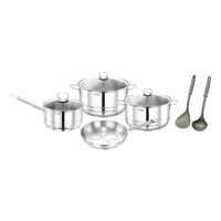 Prestige Stainless Steel Cookware Set Silver 9 PCS
