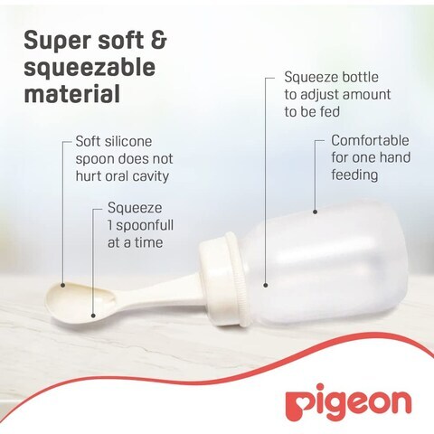 Pigeon Weaning Bottle With Spoon D328 White 120ml