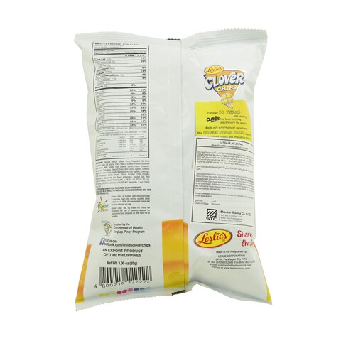 Leslie&#39;s Clover Chips Chili And Cheese Flavour Corn Snack 85g