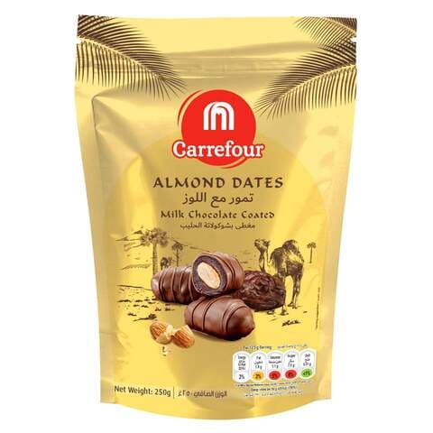 Carrefour Almond Dates With Milk Chocolate Coated 250g