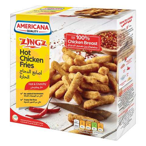Buy Americana Zingz Chicken Fries- Hot  Crunchy 400g in Saudi Arabia