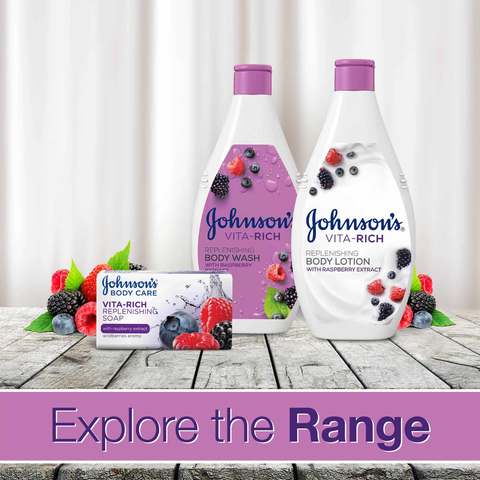 Johnson&#39;s Body Wash Vita Rich Replenishing Raspberry Extract 250ml