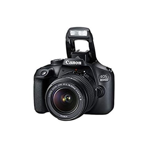 كاميرا كانون DSLR EOS 4000D مع عدسة EF-S18-55 لون أسود + ورشة عمل تدريبية مجاناً من أكاديمية كانون