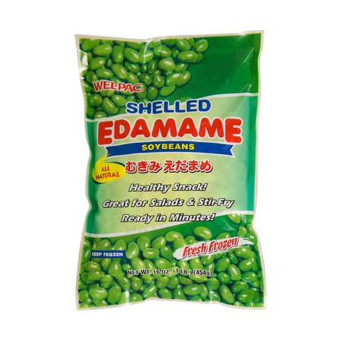 Wel-Pac Shelled Edamame Fresh Frozen Soybeans 454g