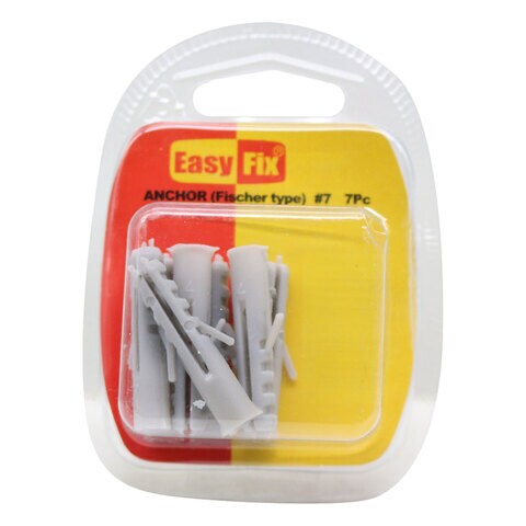 Easy Fischer Type DIY Plastic Anchor 7 Pieces