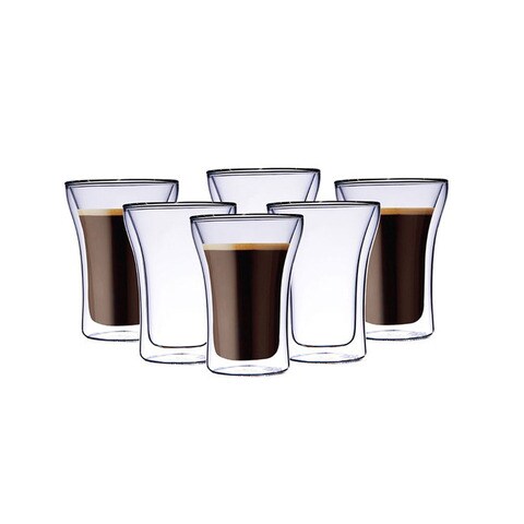 Blackstone Double Wall Glass Tumbler Clear 250ml Pack of 6