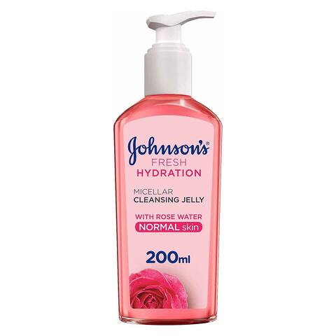 جونسون منظف الوجه - ترطيب منعش - جيلي ميسيلار للتنظيف - للبشرة العادية - 200 مللي