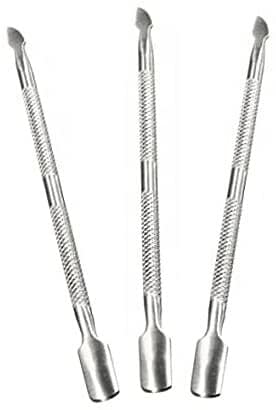 اشتري Generic Professional Stainless Steel Nail Cuticle Pusher, Manicure Pedicure Tool (3 Pieces) في الامارات