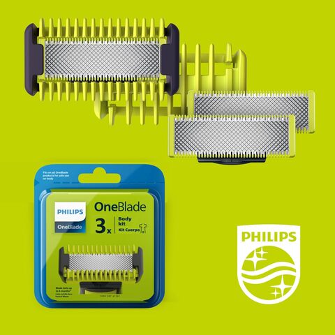 Philips OneBlade Replacement Kit for Body, 2 x Blades, Skin Guard