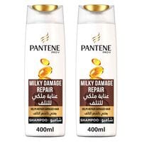 Pantene Pro-V Milky Damage Repair Shampoo 400ml Pack of 2
