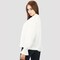 KIDWALA Size M, Women&#39;S Tops, Tees &amp; Blouses Button Up Long Sleeves White V Neck Top, Front Ruffled-Button, Elastic Wristband &amp; Ruffled Cuffs Blouse