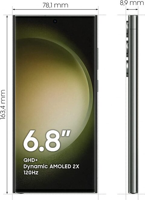 Samsung Galaxy S23 Ultra, Dual SIM, 12GB RAM, 512GB, 5G, Green - International Version