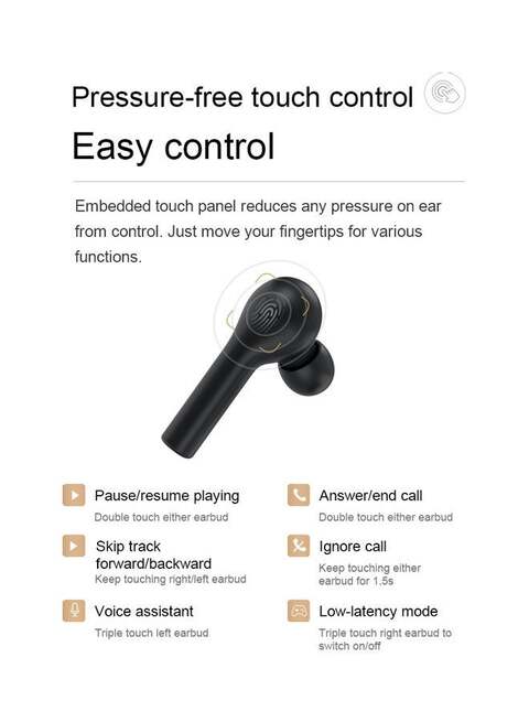 Buy QCY T5 True Wireless Earbuds Headphones Black Online Shop