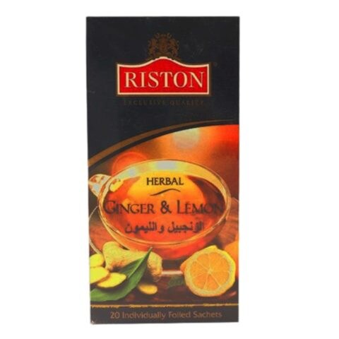 Riston Herbal Ginger and Lemon Flavored Tea 20 Tea Bags