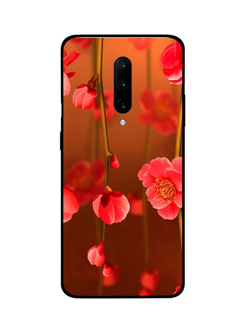 Theodor - Protective Case Cover For Oneplus 7 Pro Red Flower