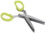 Buy Generic Multipurpose 5-Layers Stainless Steel Blades Kitchen Shear Herb Scissors With Cleaning Handles Comb in Saudi Arabia