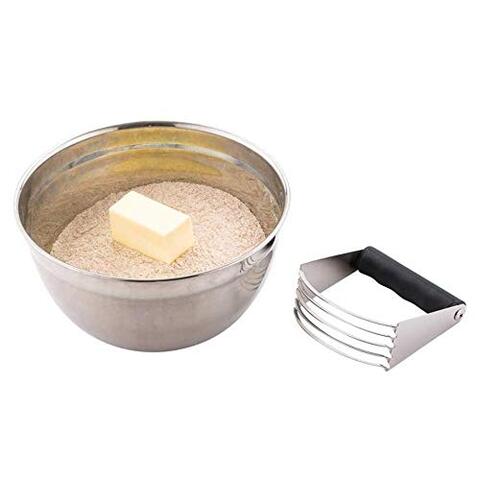 Generic Plastic Handle Pastry Cutter (4.7&quot; X 4&quot;) Stainless Steel Heavy Blades, Dishwasher Safe, Dough Blender For Baking Tools