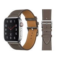 O Ozone Leather Strap Compatible With Apple Watch 40Mm / 38Mm Replacement Watch Band Quick Release Buckle Wristband [Designed For Series 5 / Series 4 / 3 / 2 / 1 ] - Grey