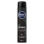 Buy NIVEA MEN Antiperspirant Spray for Men Deep Black Carbon Antibacterial Dark Wood Scent 200ml in UAE