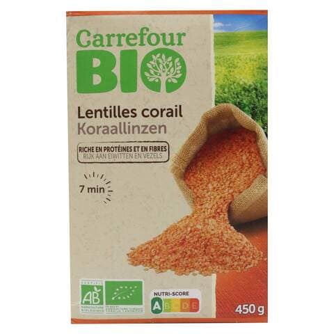 Carrefour Bio Coral Lentils 450g