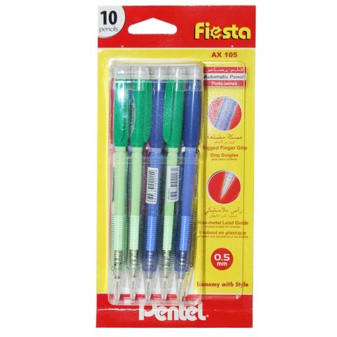 Pentel Fiesta Mechanical Pencil Multicolour 0.5mm 10 PCS