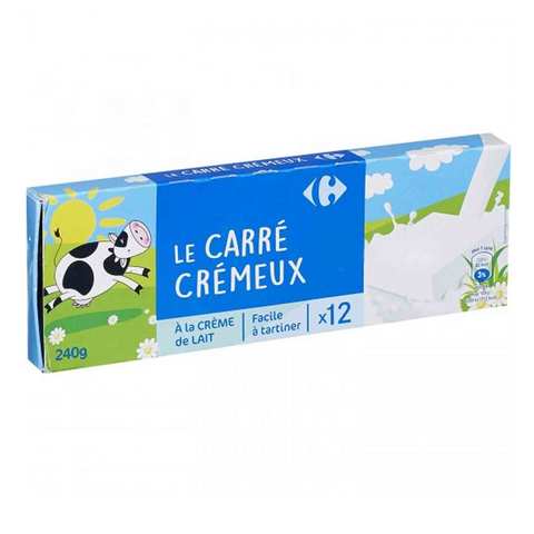 Carrefour Kids Creamy Square Cheese 12 Pieces 240 Gram