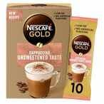Buy Nescafe Gold Cappuccino Unsweetened Coffee Mix 14.2g Pack of 10 in UAE