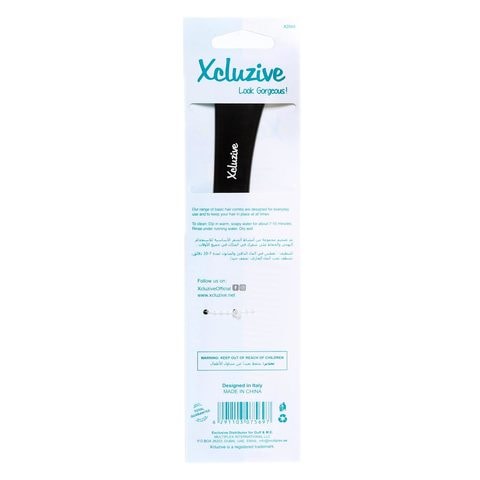 Xcluzive Wide Tooth Hair Comb Black