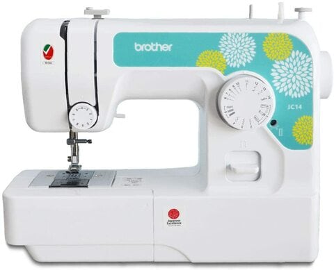Brother Household Sewing Machine, JC-14, White/Mint Green
