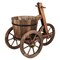 Lingwei - Tricycle-Shaped Wooden Flower Pot 70.5 X 61.5 X 34.7Cm