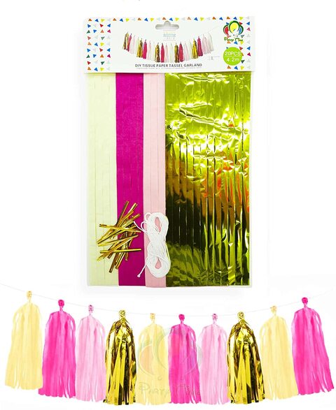 How to make tissue paper tassel sale banner