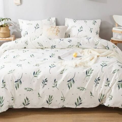 White and green deals bedding