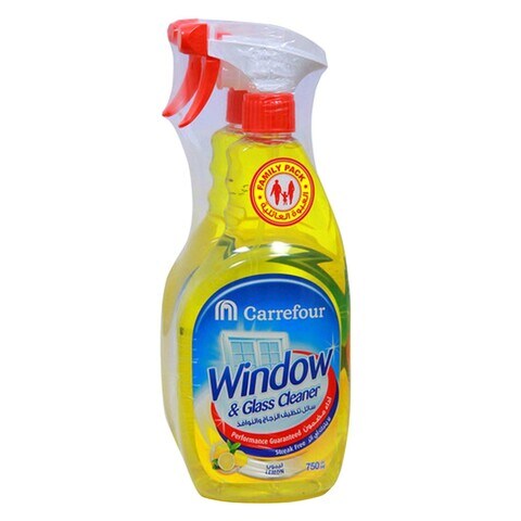Carrefour Lemon Window And Glass Cleaner Yellow 750mlx2