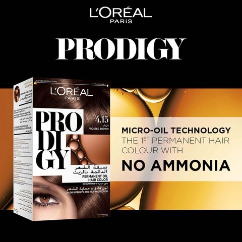 L&#39;Oreal Paris Prodigy Ammonia-Free Permanent Oil Hair Colour 4.15 Frosted Brown