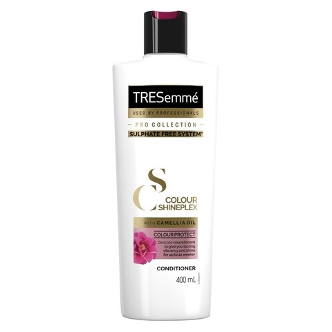 Buy Tresemmé Shineplex Colour Conditioner For Vibrant & Healthy Coloured  Hair With Camellia Oil Professional Sulphate-Free 400ml Online - Shop  Beauty & Personal Care on Carrefour UAE