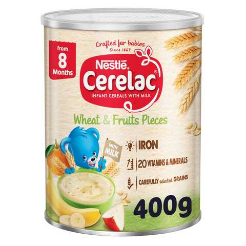 Nestle Cerelac Infant Cereal  Wheat &amp; Fruits Pieces 400g