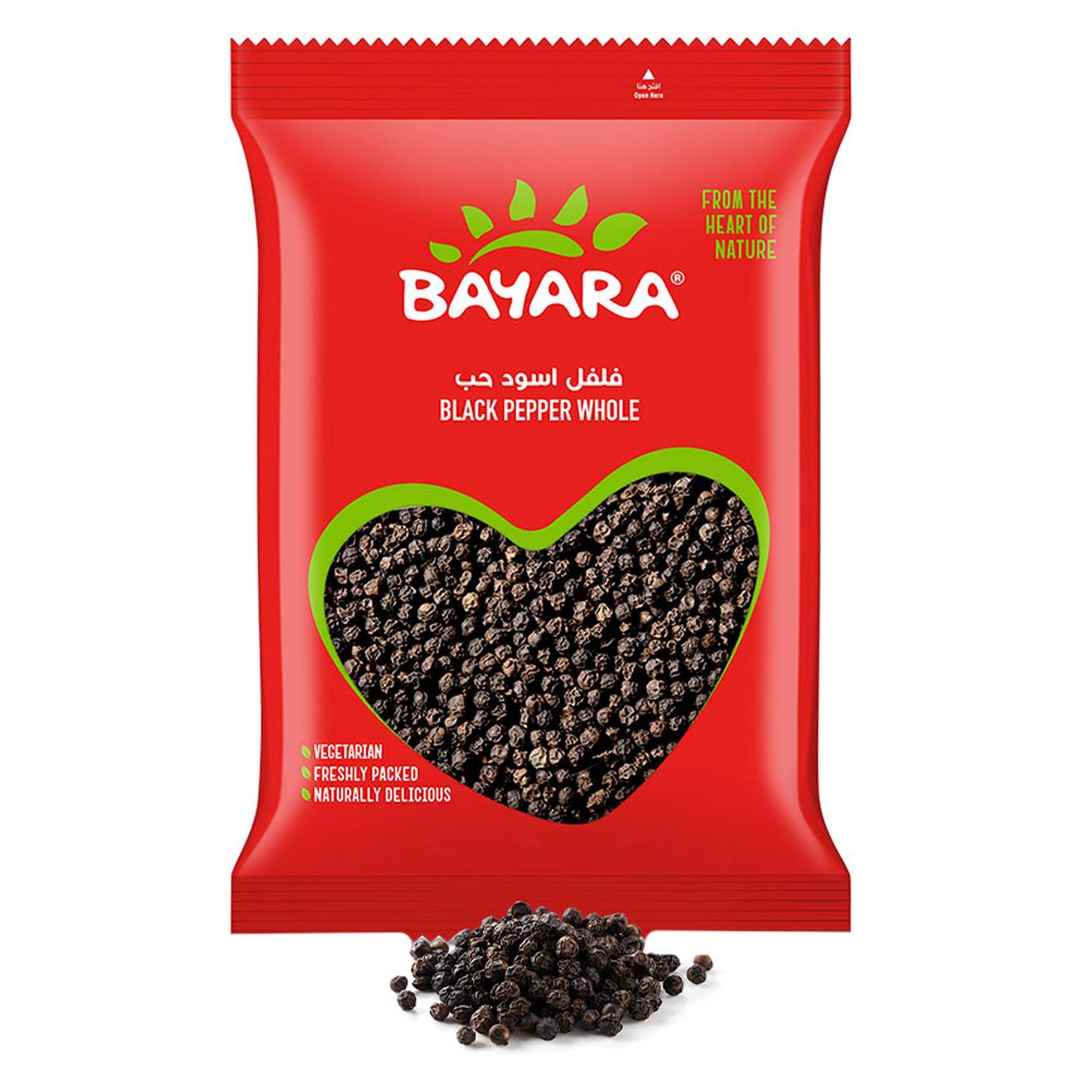 Buy Bayara Black Pepper Whole 500g Online - Shop Food Cupboard on Carrefour  UAE